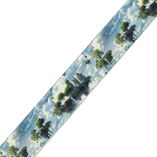 L'atelier du Fourmilier BioThane imprimé au mètre BioThane imprimé “Îles flottantes célestes”