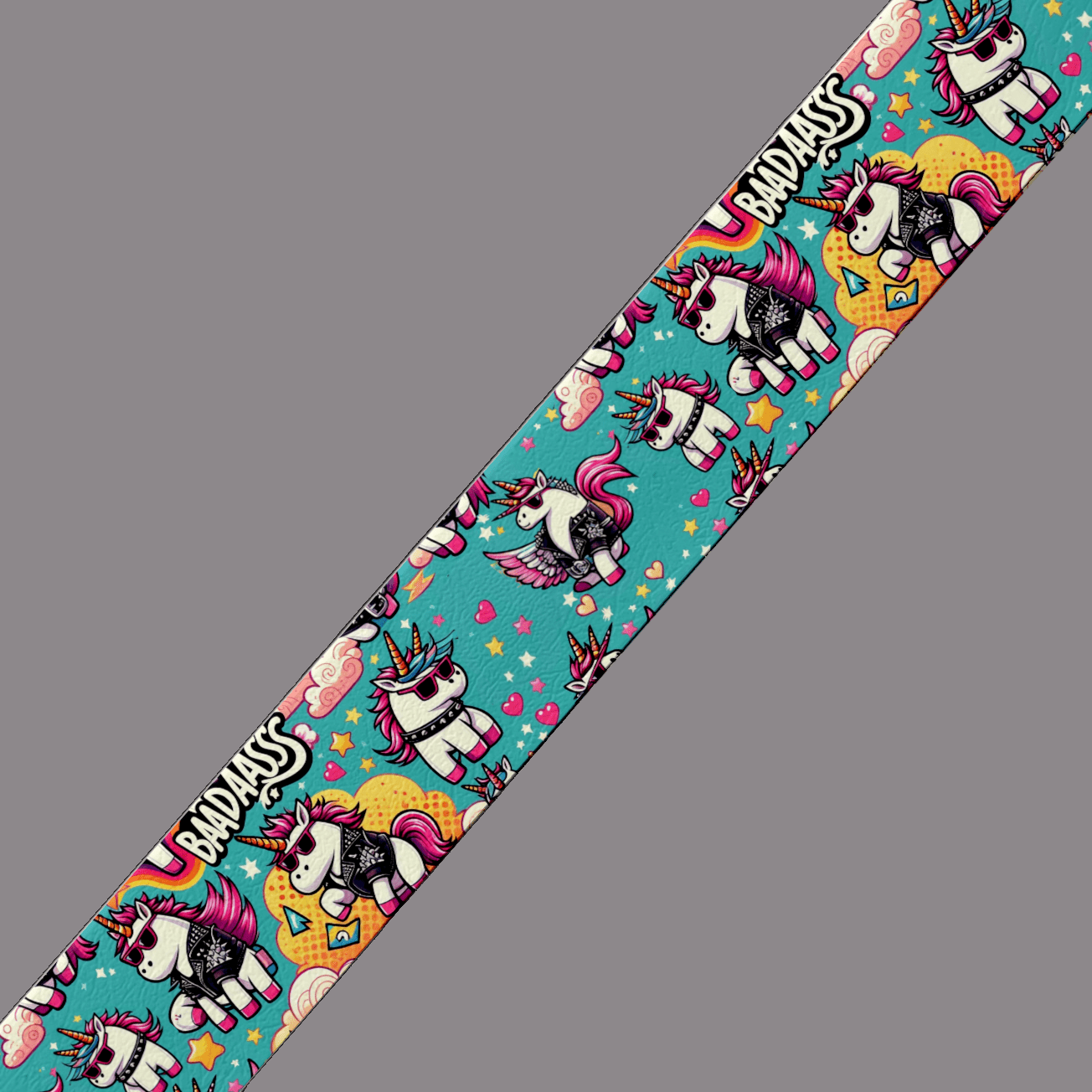 L'atelier du Fourmilier BioThane imprimé au mètre BioThane imprimé Licorne Badass