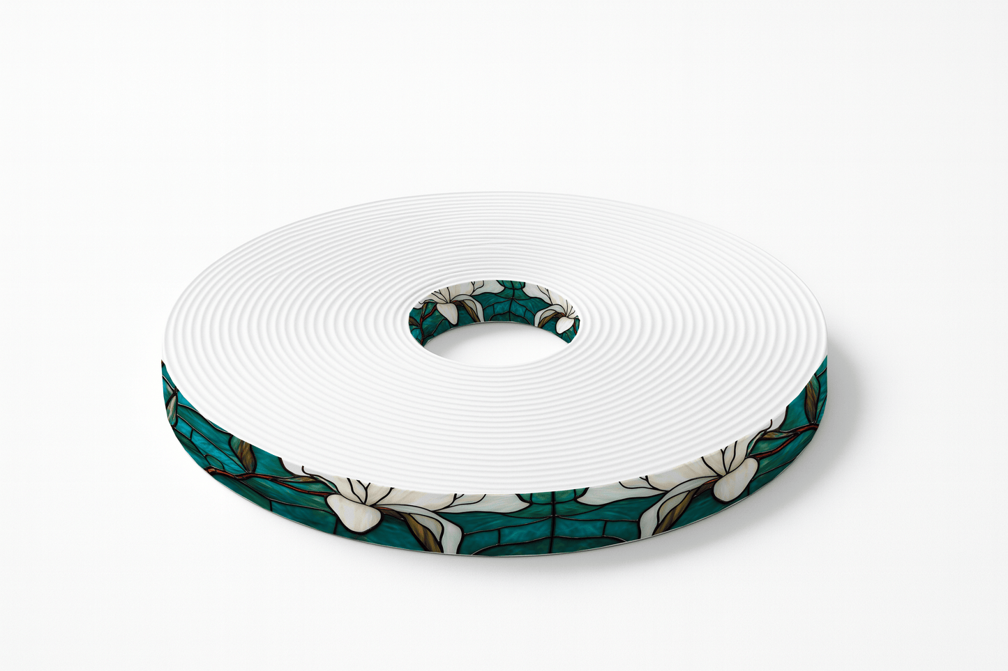 L'atelier du Fourmilier BioThane imprimé au mètre BioThane imprimé Magnolia vitrail