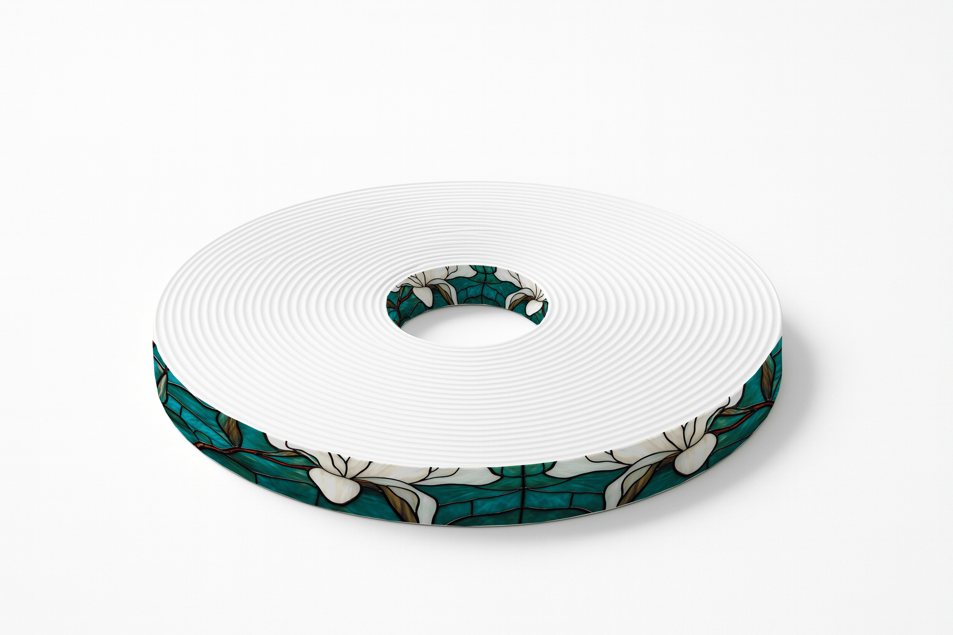 L'atelier du Fourmilier BioThane imprimé au mètre BioThane imprimé Magnolia vitrail