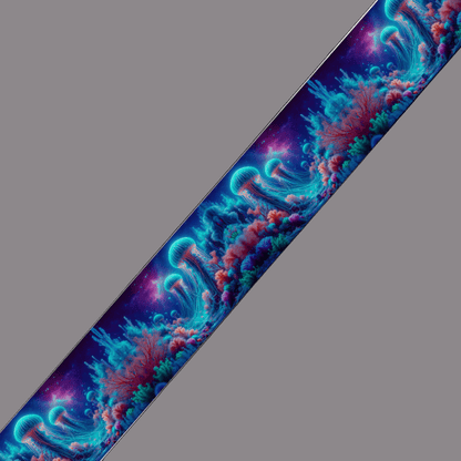 L'atelier du Fourmilier BioThane imprimé au mètre BioThane imprimé – Méduses Galactiques (au mètre)