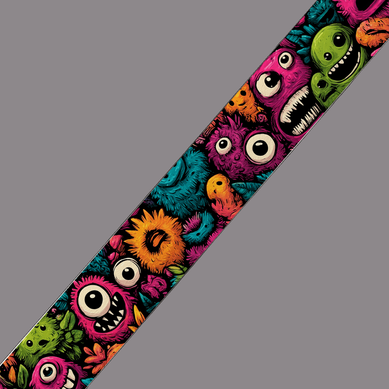 L'atelier du Fourmilier BioThane imprimé au mètre BioThane imprimé – Monstres Cartoon Colorés (au mètre)