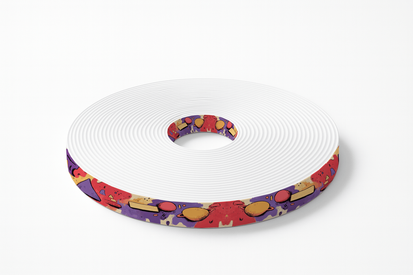 L'atelier du Fourmilier BioThane imprimé au mètre BioThane® imprimé – Motif Abstrait Formes Colorées