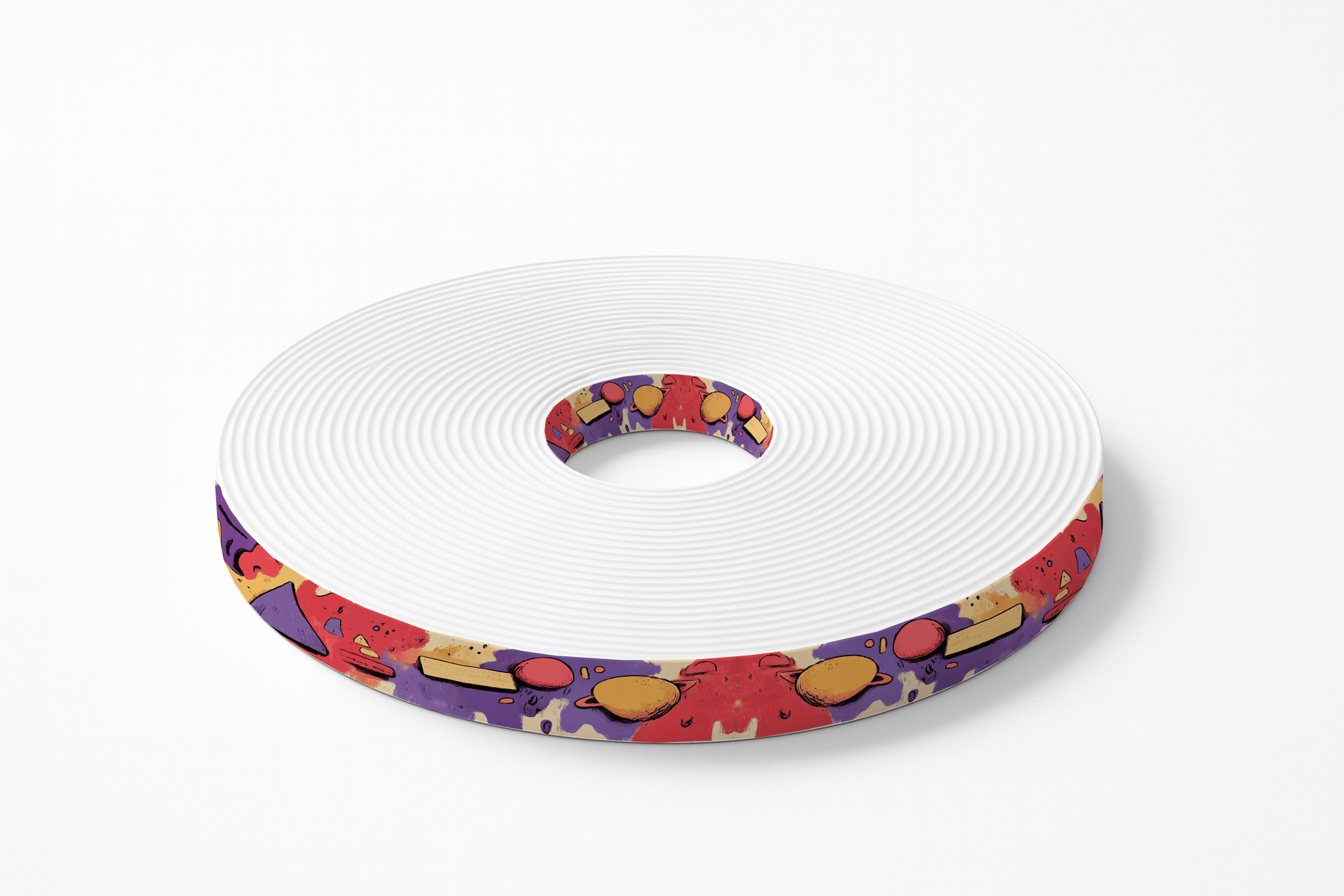 L'atelier du Fourmilier BioThane imprimé au mètre BioThane® imprimé – Motif Abstrait Formes Colorées