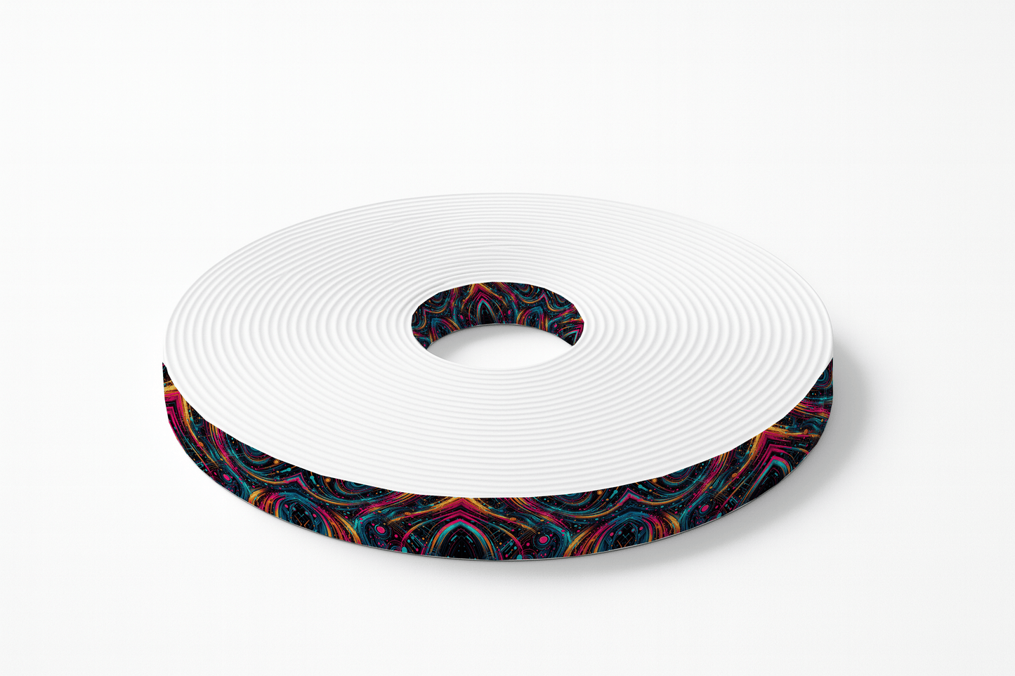 L'atelier du Fourmilier BioThane imprimé au mètre BioThane® imprimé – Motif Abstrait "Ondes Électro" Multicolore