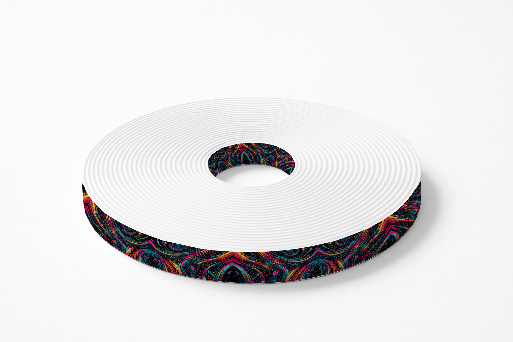 L'atelier du Fourmilier BioThane imprimé au mètre BioThane® imprimé – Motif Abstrait "Ondes Électro" Multicolore