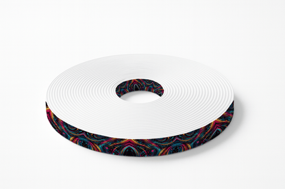 L'atelier du Fourmilier BioThane imprimé au mètre BioThane® imprimé – Motif Abstrait "Ondes Électro" Multicolore