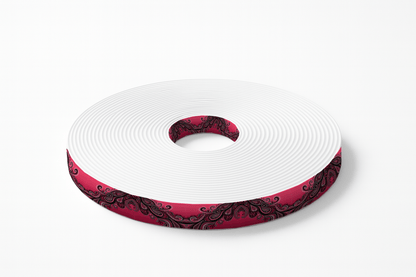 L'atelier du Fourmilier BioThane imprimé au mètre BioThane® imprimé – Motif baroque arabesque rose