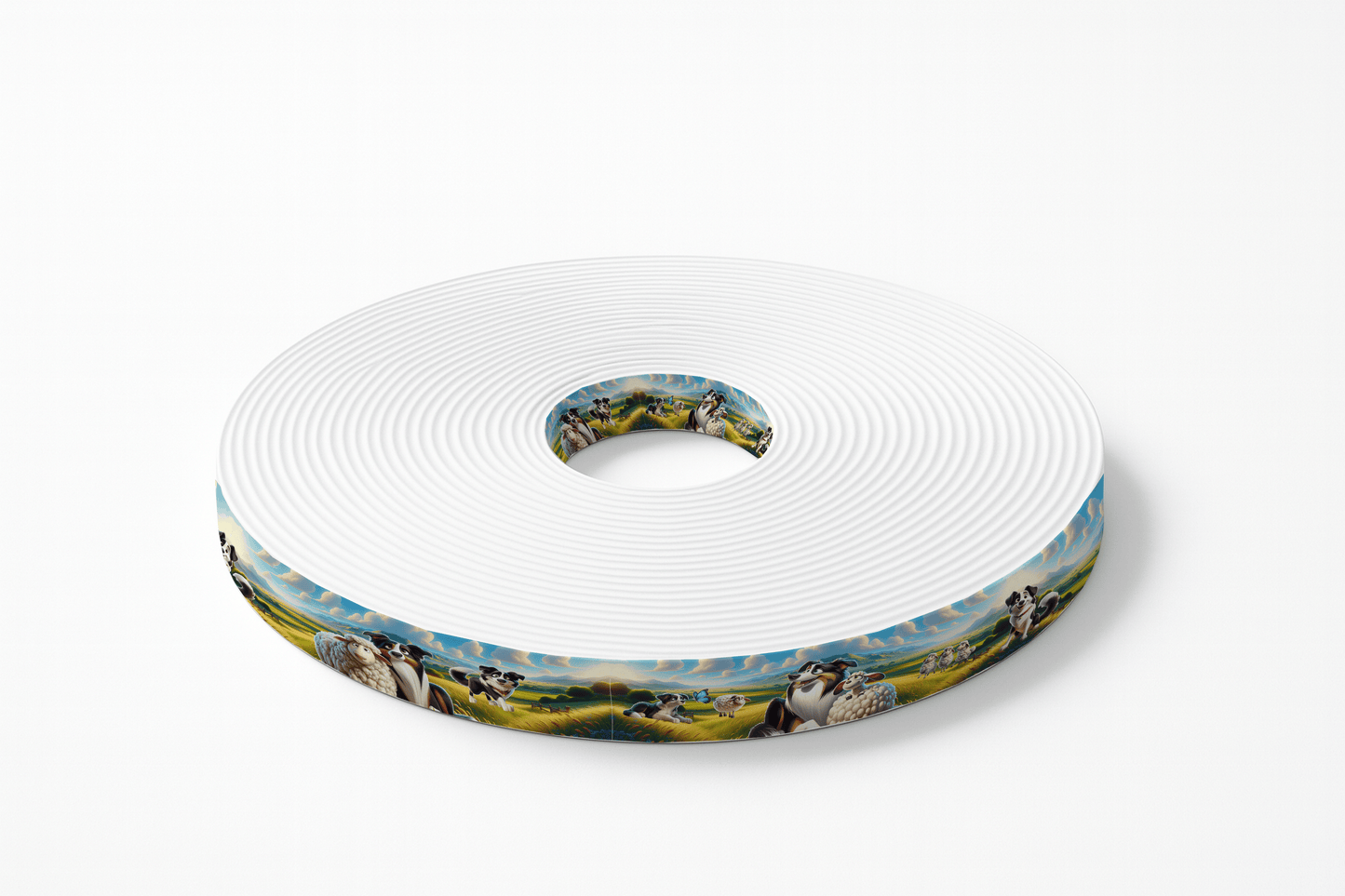 L'atelier du Fourmilier BioThane imprimé au mètre BioThane® imprimé – Motif Berger Australien & Moutons