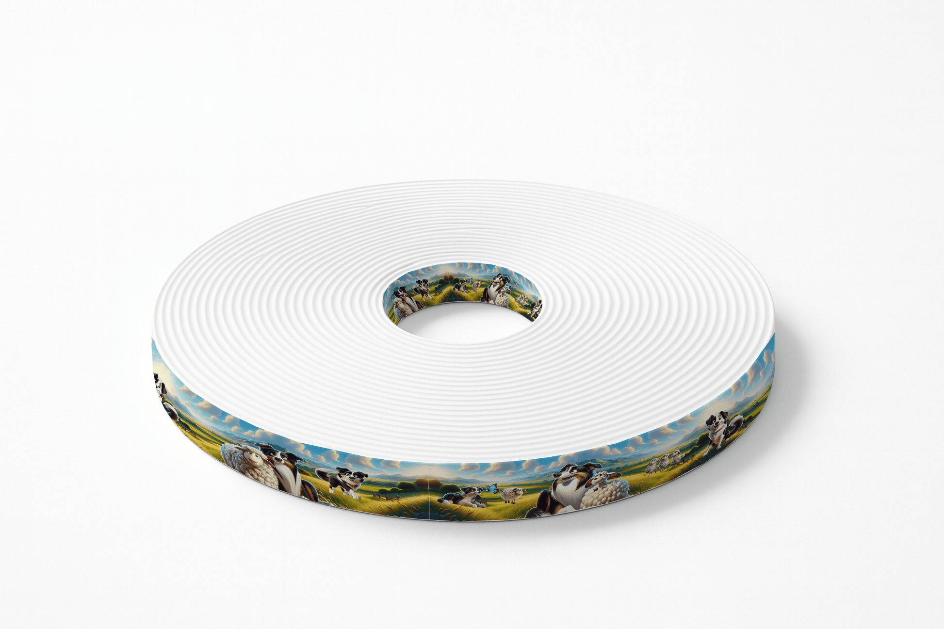 L'atelier du Fourmilier BioThane imprimé au mètre BioThane® imprimé – Motif Berger Australien & Moutons