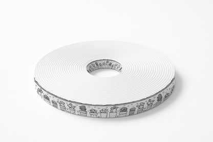 L'atelier du Fourmilier BioThane imprimé au mètre BioThane imprimé – Motif Cactus dessinés noir & blanc