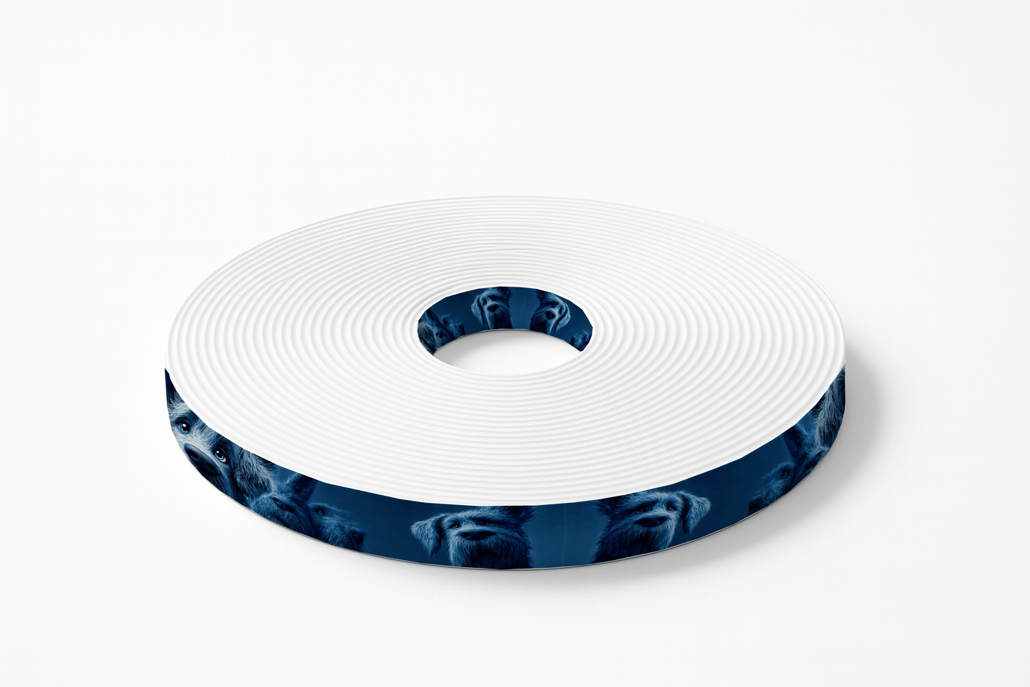 L'atelier du Fourmilier BioThane imprimé au mètre BioThane® imprimé - Motif “Chiens bleus rêveurs”