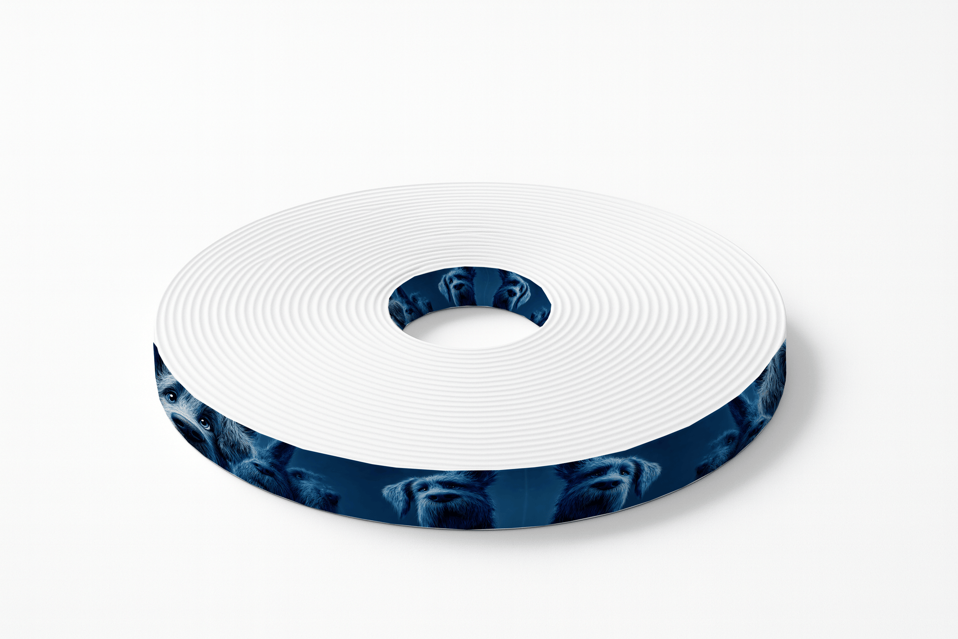 L'atelier du Fourmilier BioThane imprimé au mètre BioThane® imprimé - Motif “Chiens bleus rêveurs”
