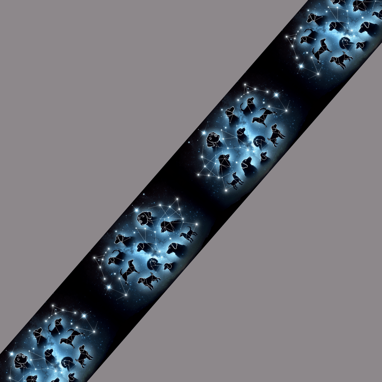 L'atelier du Fourmilier BioThane imprimé au mètre BioThane imprimé – Motif “Chiens Stellaires”