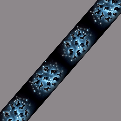 L'atelier du Fourmilier BioThane imprimé au mètre BioThane imprimé – Motif “Chiens Stellaires”