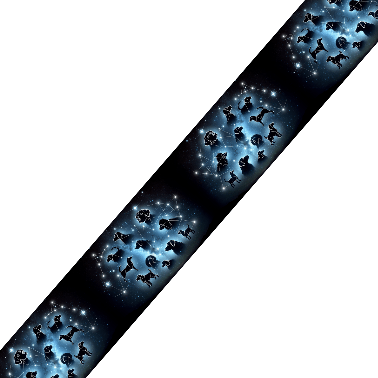 L'atelier du Fourmilier BioThane imprimé au mètre BioThane imprimé – Motif “Chiens Stellaires”