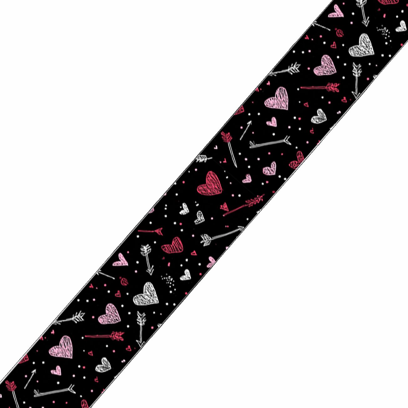 L'atelier du Fourmilier BioThane imprimé au mètre BioThane imprimé – Motif Cœurs & Flèches Saint-Valentin