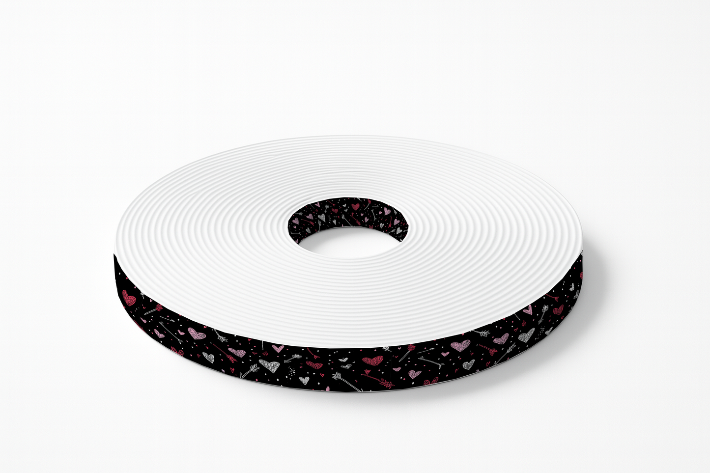 L'atelier du Fourmilier BioThane imprimé au mètre BioThane imprimé – Motif Cœurs & Flèches Saint-Valentin