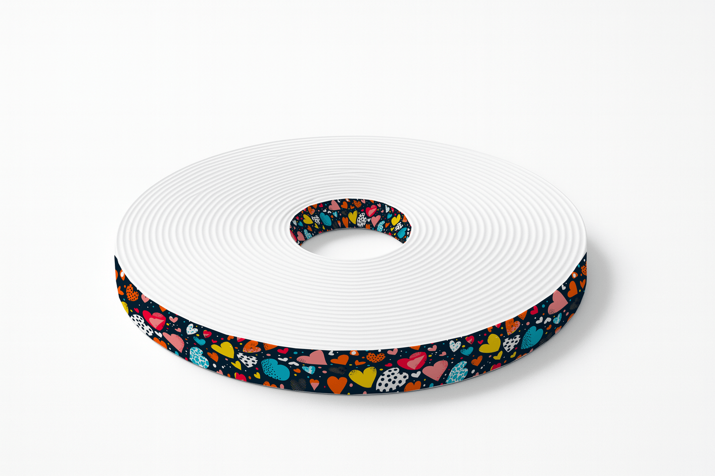 L'atelier du Fourmilier BioThane imprimé au mètre BioThane imprimé – Motif Cœurs multicolores pop