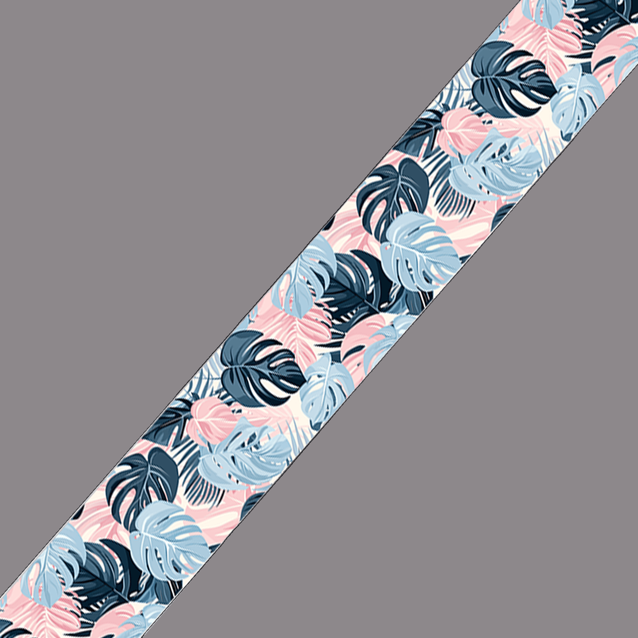 L'atelier du Fourmilier BioThane imprimé au mètre BioThane imprimé – Motif Feuillage tropical pastel