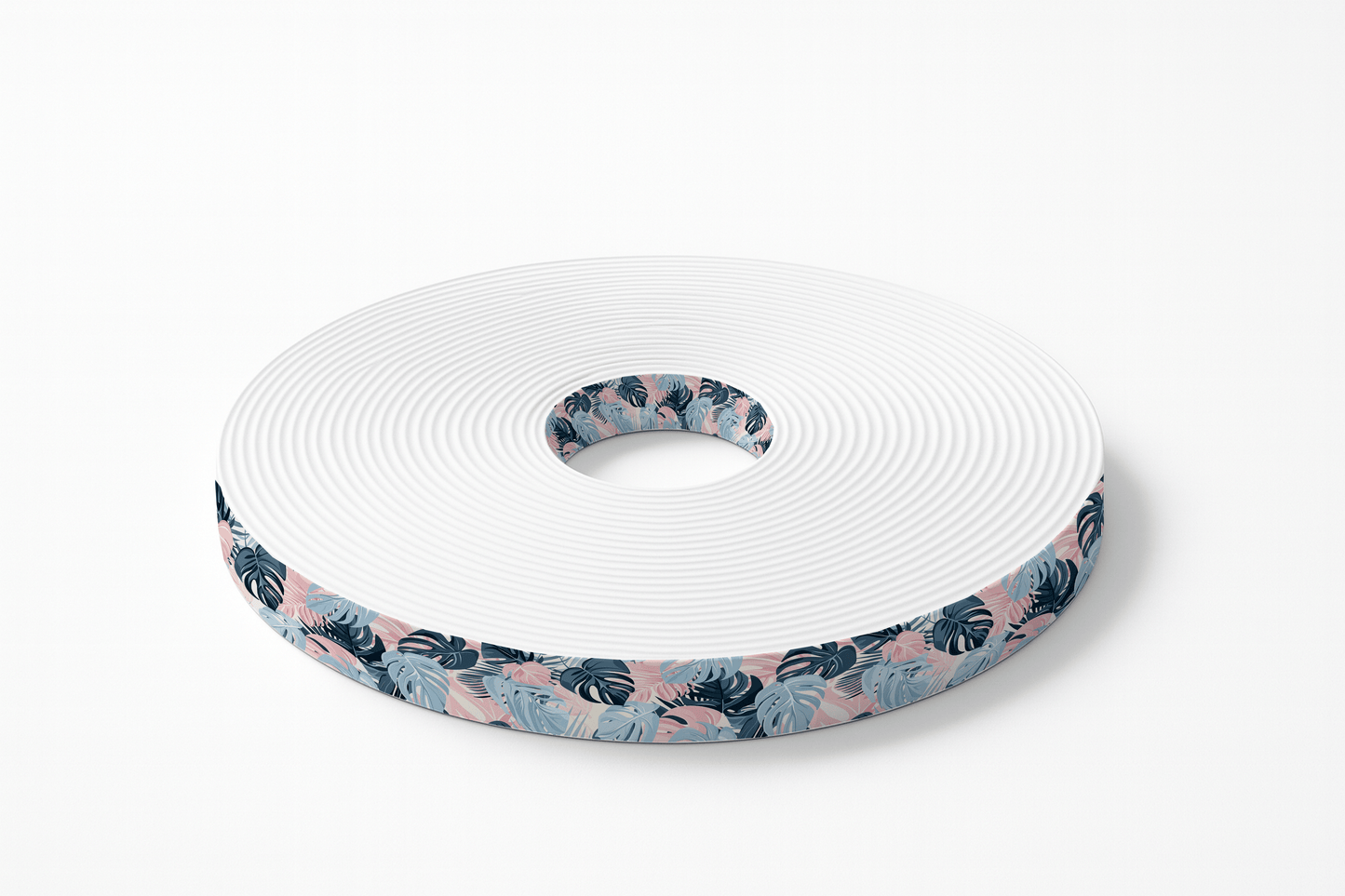 L'atelier du Fourmilier BioThane imprimé au mètre BioThane imprimé – Motif Feuillage tropical pastel