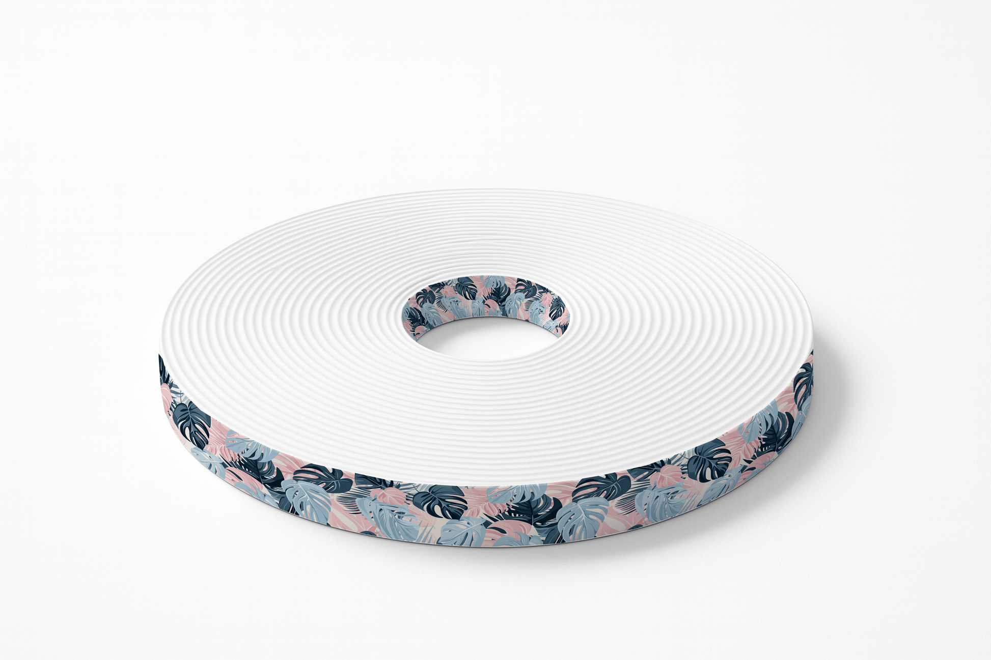 L'atelier du Fourmilier BioThane imprimé au mètre BioThane imprimé – Motif Feuillage tropical pastel