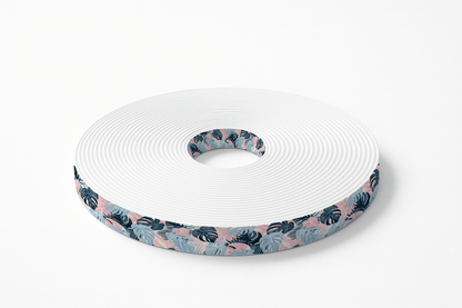L'atelier du Fourmilier BioThane imprimé au mètre BioThane imprimé – Motif Feuillage tropical pastel
