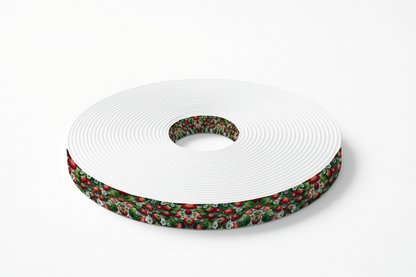 L'atelier du Fourmilier BioThane imprimé au mètre BioThane® imprimé – Motif Fraises et Feuillage – au mètre