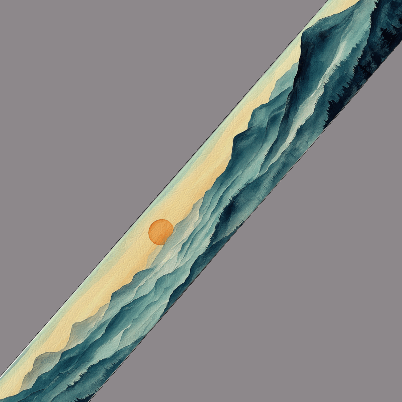 L'atelier du Fourmilier BioThane imprimé au mètre BioThane® imprimé – Motif “Montagnes au Soleil Couchant”