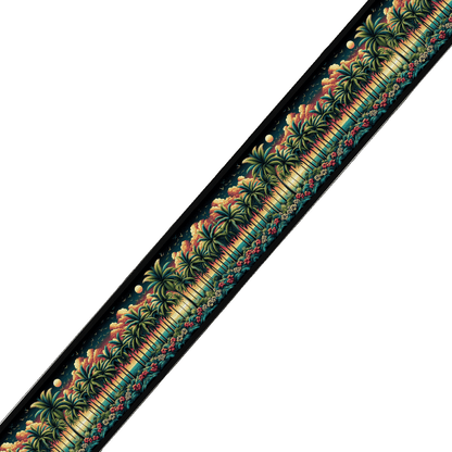 L'atelier du Fourmilier BioThane imprimé au mètre BioThane imprimé - Motif Palmiers Tropicaux au Coucher du Soleil