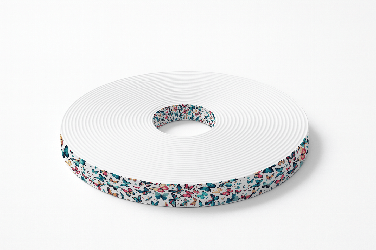 L'atelier du Fourmilier BioThane imprimé au mètre BioThane imprimé – Motif Papillons multicolores (au mètre)