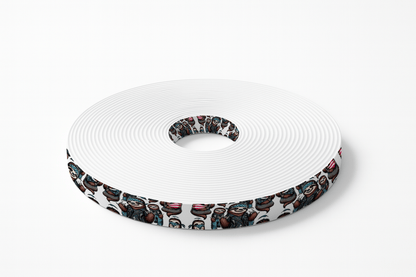 L'atelier du Fourmilier BioThane imprimé au mètre BioThane® imprimé – Motif Paresseux Biker