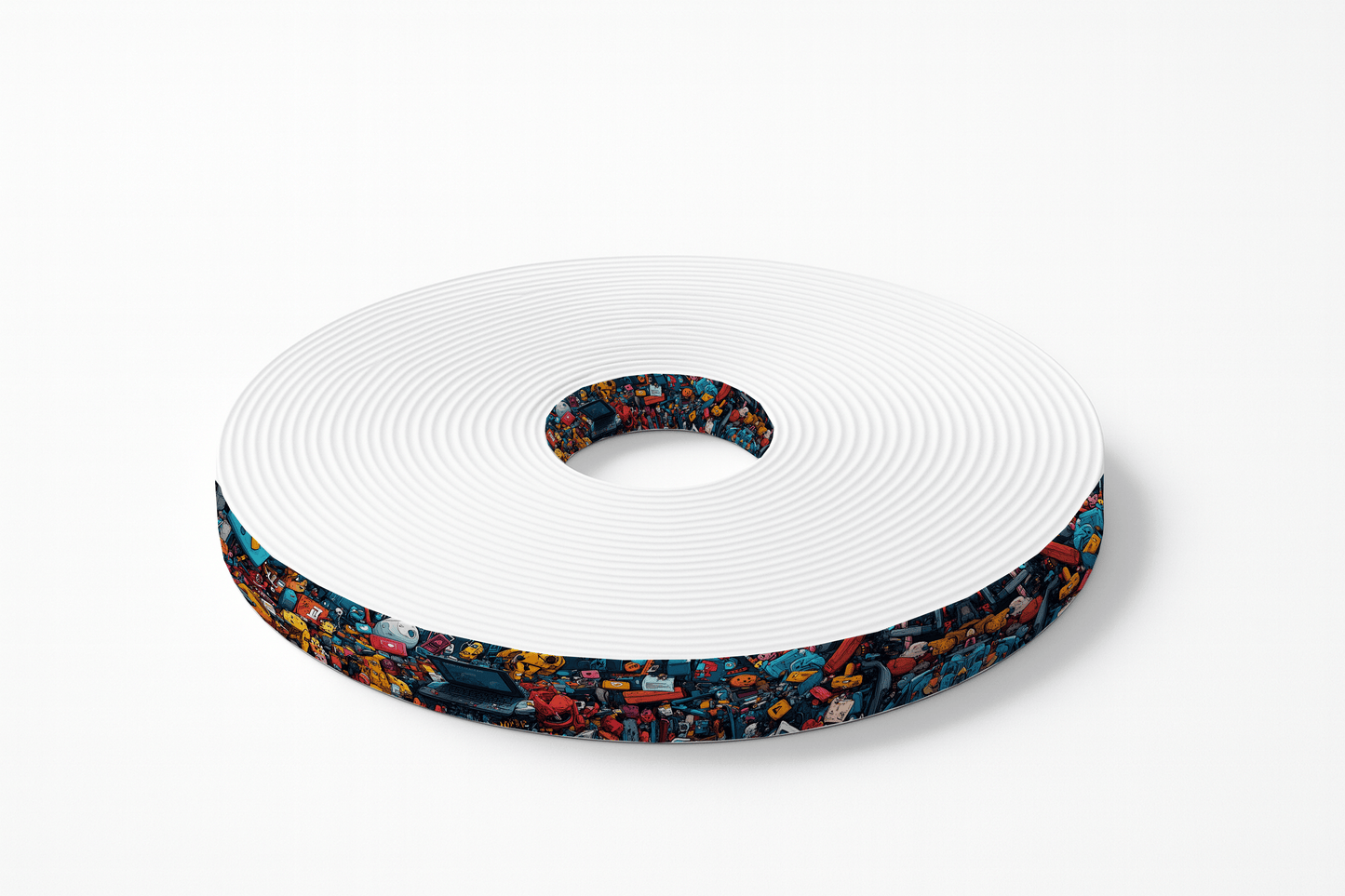 L'atelier du Fourmilier BioThane imprimé au mètre BioThane® imprimé - Motif "Pixel Pop Culture"