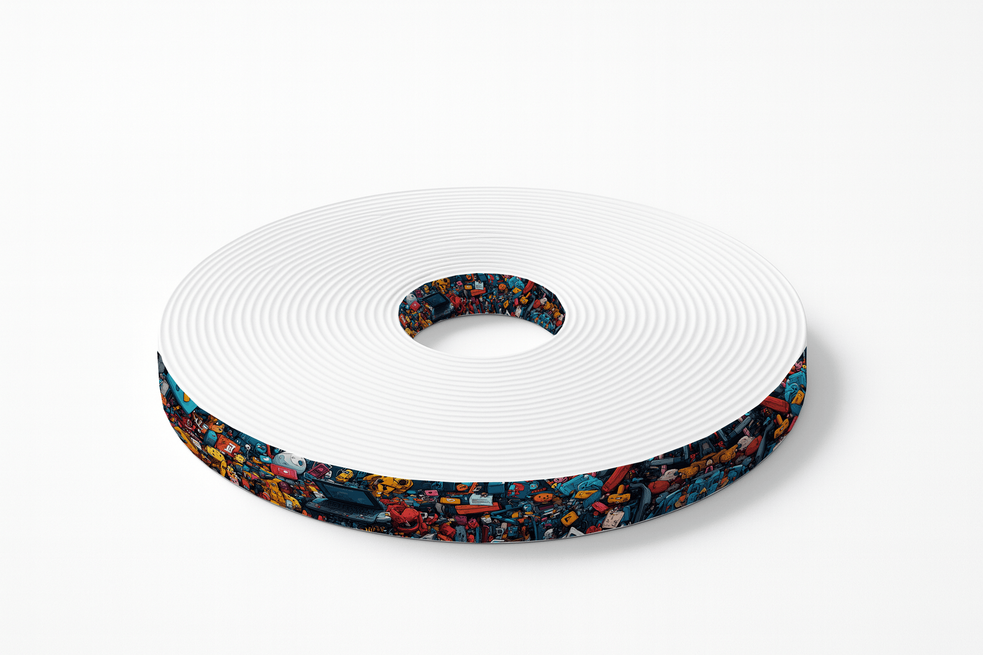L'atelier du Fourmilier BioThane imprimé au mètre BioThane® imprimé - Motif "Pixel Pop Culture"