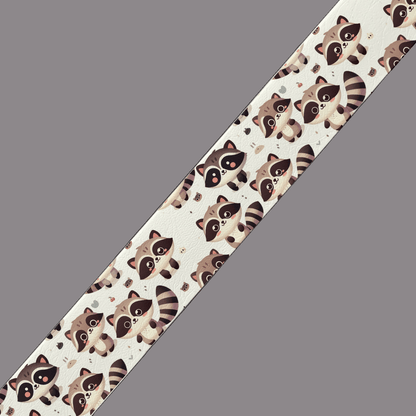 L'atelier du Fourmilier BioThane imprimé au mètre BioThane® imprimé – Motif Ratons Laveurs Mignons