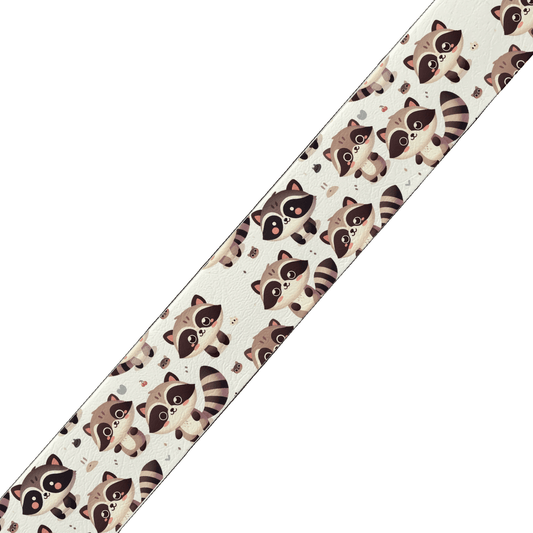 L'atelier du Fourmilier BioThane imprimé au mètre BioThane® imprimé – Motif Ratons Laveurs Mignons