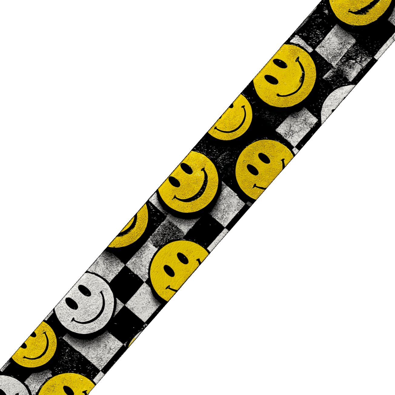 L'atelier du Fourmilier BioThane imprimé au mètre BioThane® imprimé – Motif "Smiley Checkerboard"