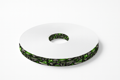L'atelier du Fourmilier BioThane imprimé au mètre BioThane® imprimé - Motif "Street Freestyle Vert"