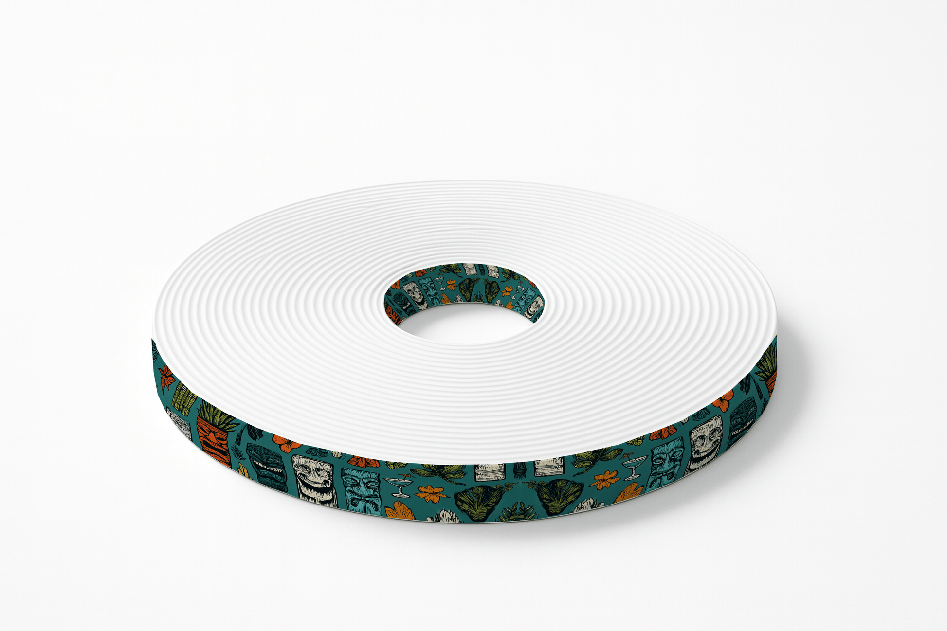 L'atelier du Fourmilier BioThane imprimé au mètre BioThane® imprimé - Motif Tiki Tropical