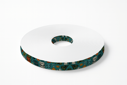 L'atelier du Fourmilier BioThane imprimé au mètre BioThane® imprimé - Motif Tiki Tropical