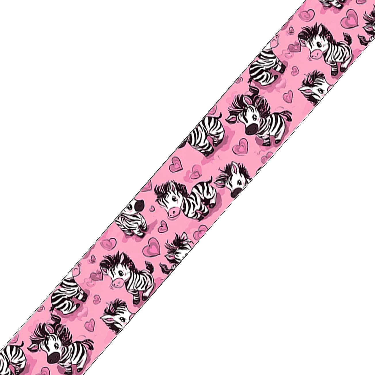 L'atelier du Fourmilier BioThane imprimé au mètre BioThane imprimé – Motif Zèbres cartoon & cœurs