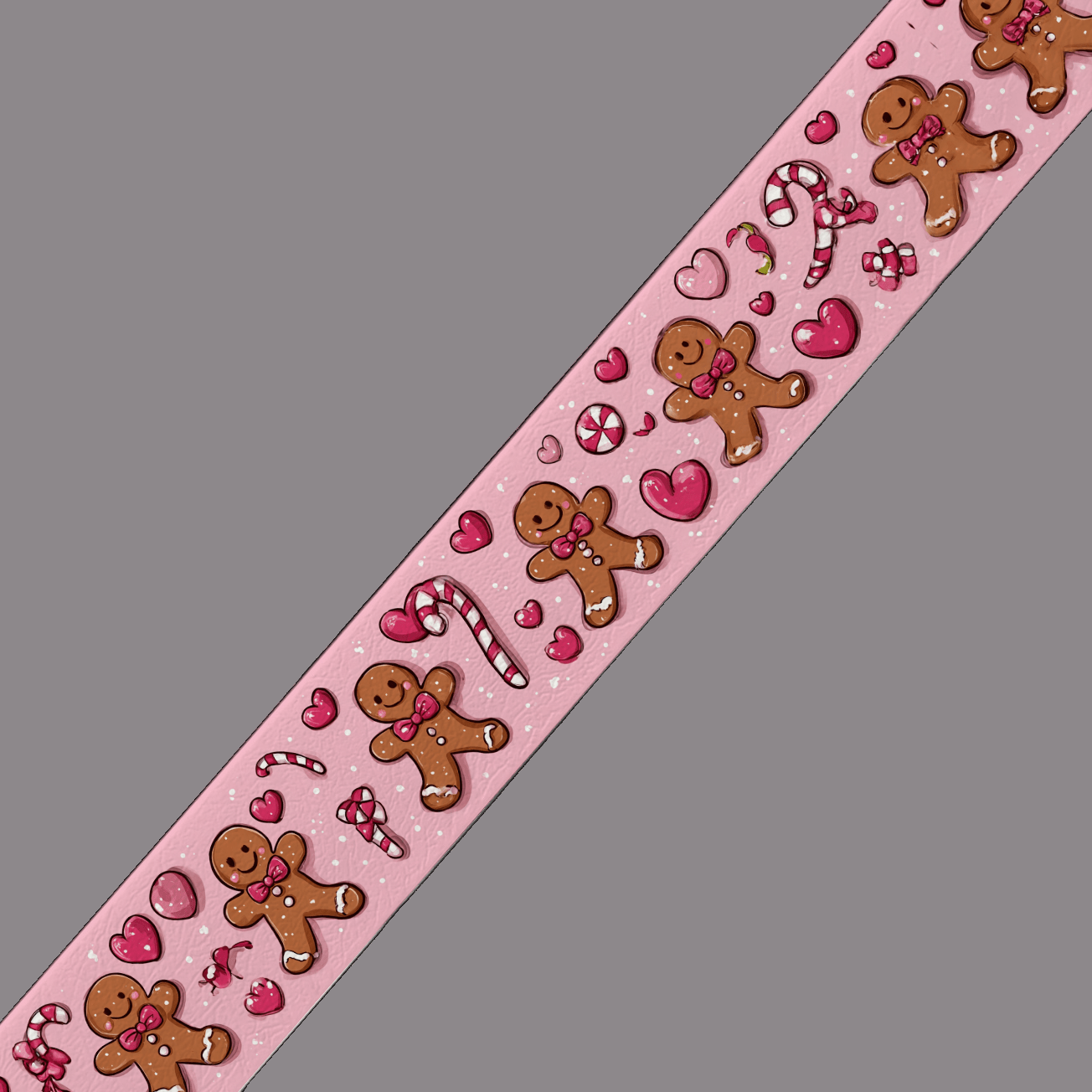 L'atelier du Fourmilier BioThane imprimé au mètre BioThane imprimé “Pain d’Épices & Douceurs Roses”