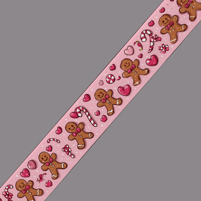 L'atelier du Fourmilier BioThane imprimé au mètre BioThane imprimé “Pain d’Épices & Douceurs Roses”