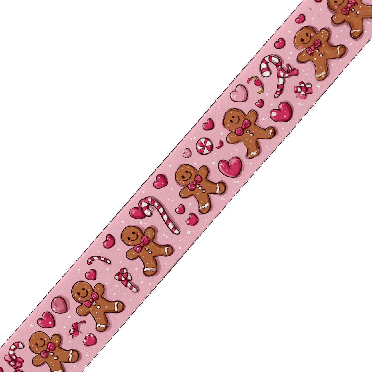 L'atelier du Fourmilier BioThane imprimé au mètre BioThane imprimé “Pain d’Épices & Douceurs Roses”
