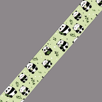 L'atelier du Fourmilier BioThane imprimé au mètre BioThane imprimé Pandas cartoon