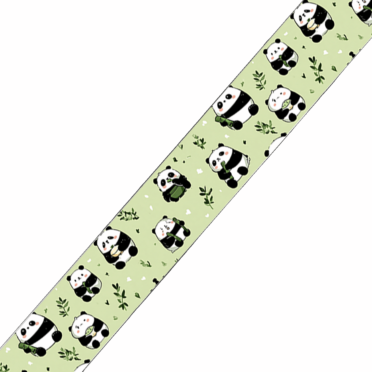 L'atelier du Fourmilier BioThane imprimé au mètre BioThane imprimé Pandas cartoon