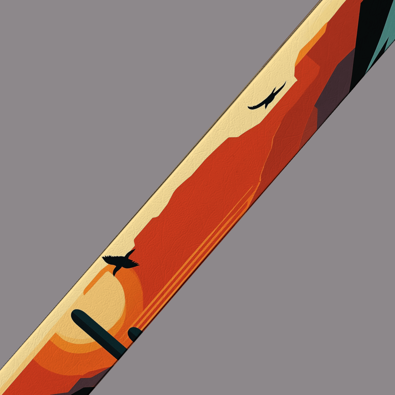 L'atelier du Fourmilier BioThane imprimé au mètre BioThane imprimé - Paysage désertique coucher de soleil