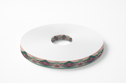 L'atelier du Fourmilier BioThane imprimé au mètre BioThane imprimé – Paysage Enchanteur Rose & Vert