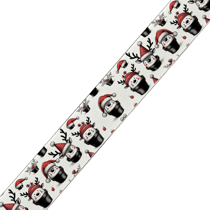 L'atelier du Fourmilier BioThane imprimé au mètre BioThane imprimé – Personnages de Noël en Pots (Édition Hiver)