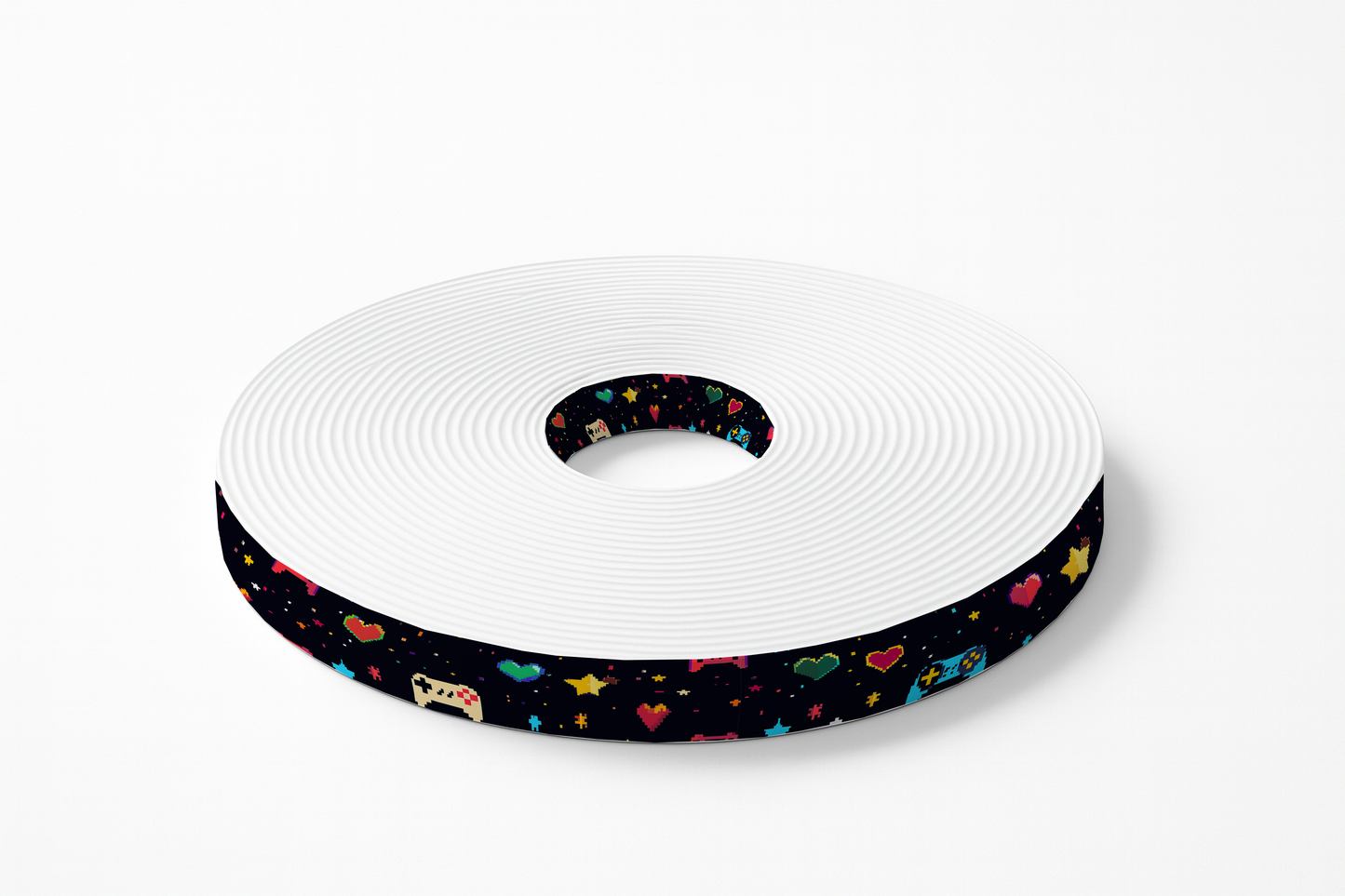 L'atelier du Fourmilier BioThane imprimé au mètre BioThane imprimé “Pixel Love Gamer”